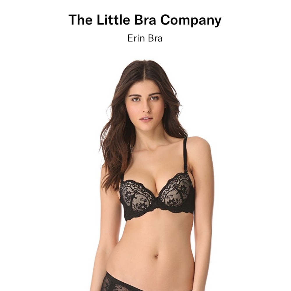 Black nude lace pushup bra 32B